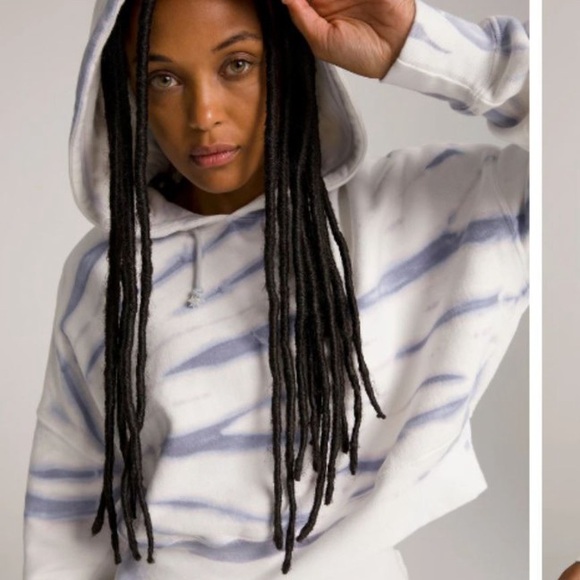 Good American Tops - Good American Purple Tie Dye Hoodie